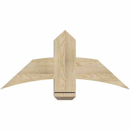 Ekena Millwork Bellingham Rough Sawn Timber Gable Bracket, Douglas Fir, 36"W x 16"H x 6"D x 6"F, 11/12 Pitch GBW036X16X0606BEL00RDF